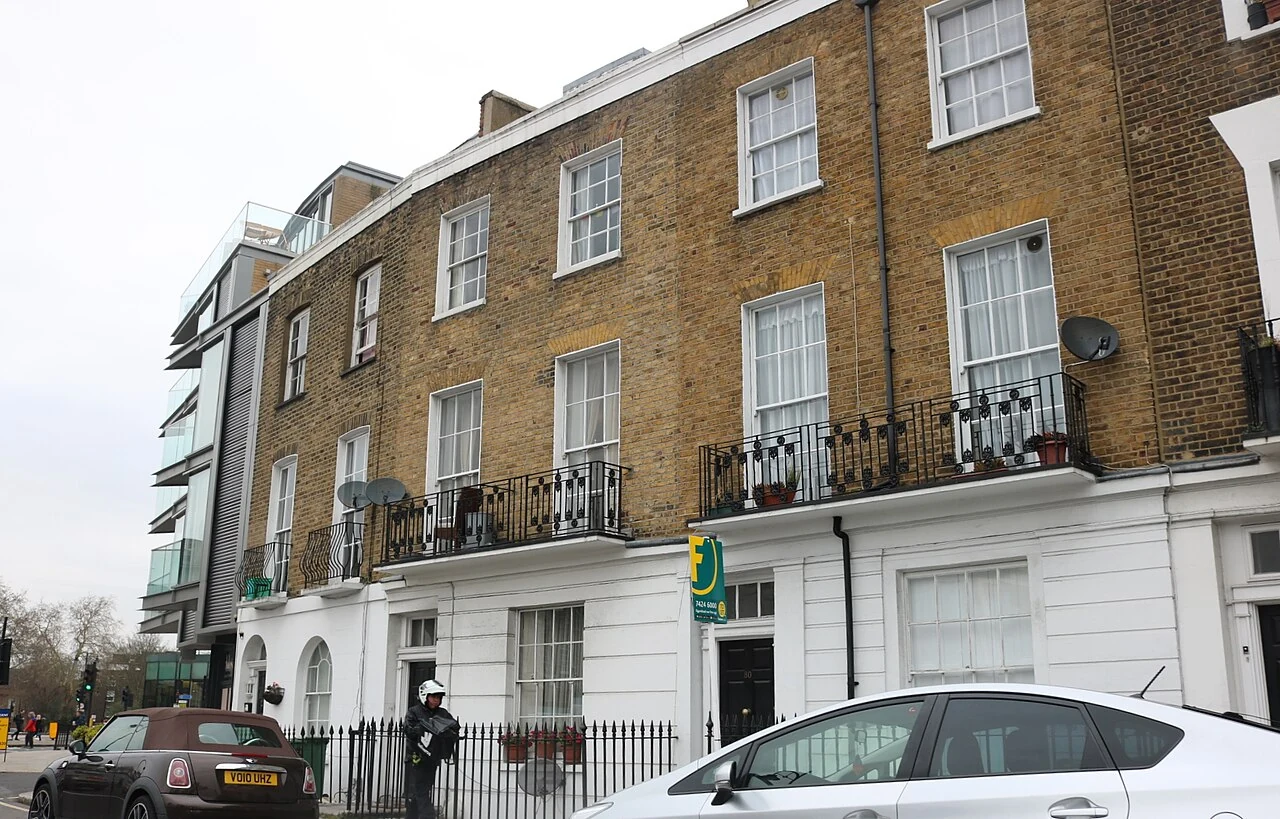 Terraced houses on Delancey Street, Camden Town