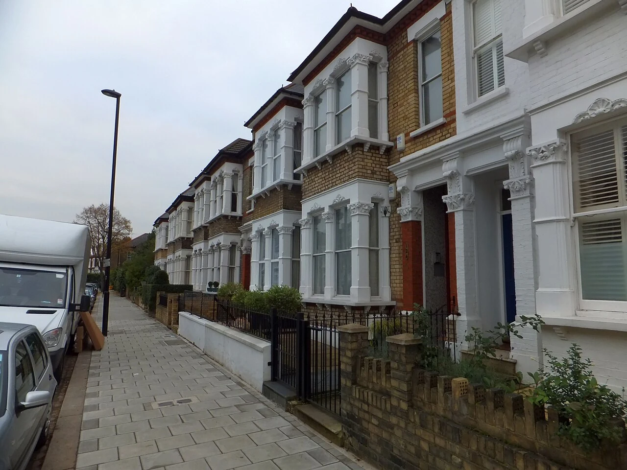 Terraced houses in Abbeville Road, Clapham